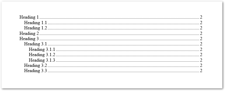 crea toc in word document python