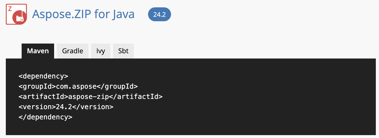 API Java ZIP
