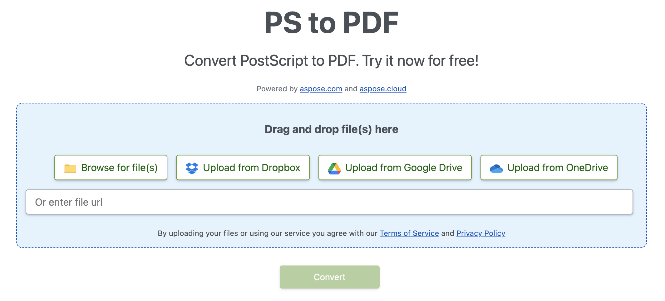 オンラインPostScriptからPDFへの変換ツール