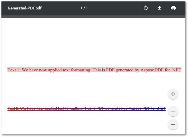 C#を使用してフォーマットされたテキストでPDFを作成する