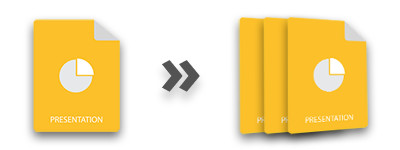 分割PowerPointプレゼンテーションC#
