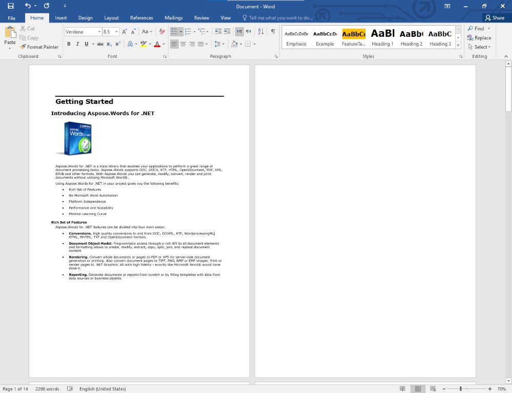 C#を使用してWordの空白ページを削除する