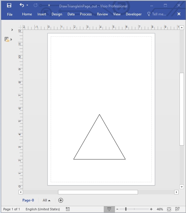 Visio에서 Python을 사용하여 삼각형 다이어그램을 그리는 방법