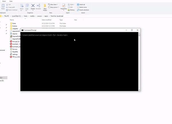 Convert TTF to SVG in JavaScript