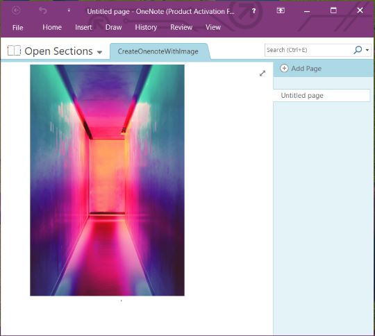 CSharp에서 New-OneNote-Document에 이미지 추가