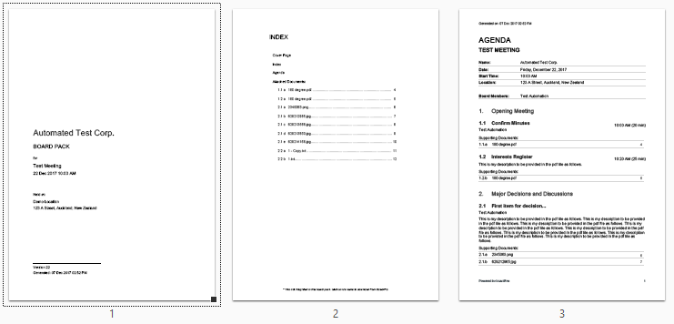A Preview of Index and Agenda
