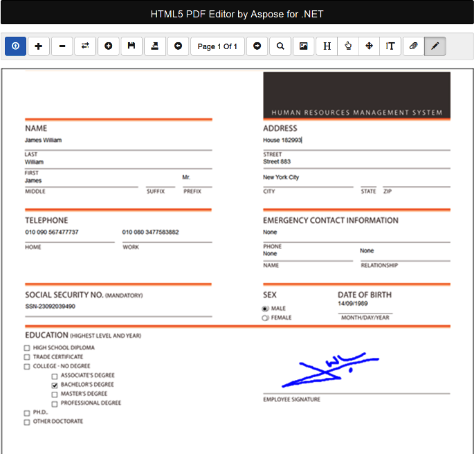 HTML5 PDF Editor