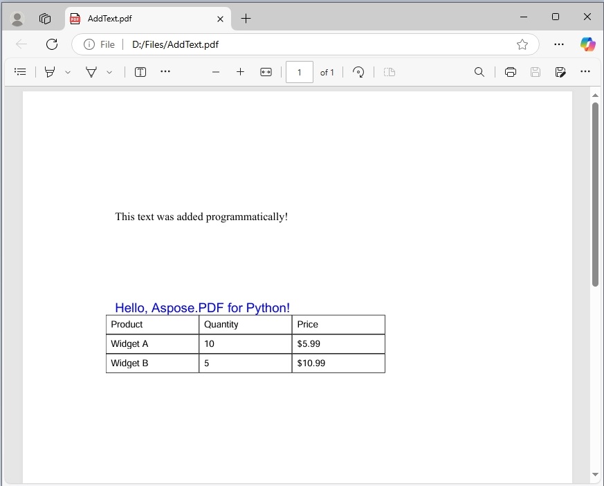 Dodawanie tekstu do istniejącego pliku PDF