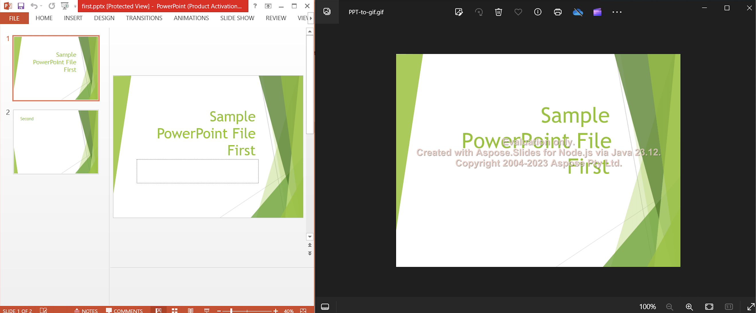 Konwerter PowerPoint na GIF