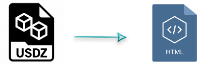 Converta USDZ para HTML Online