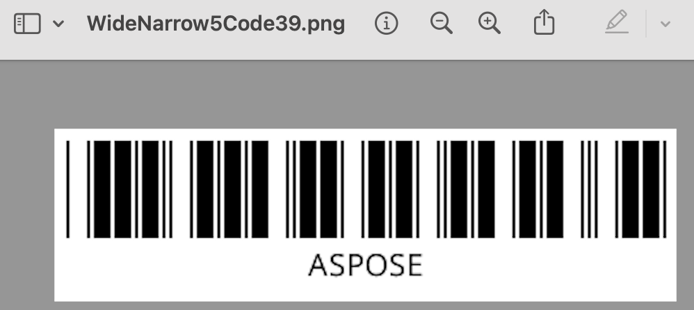 configuração de código de barras
