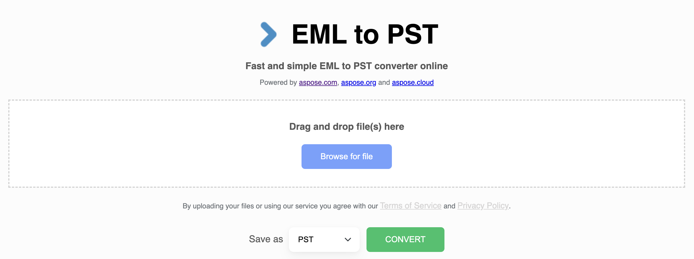 Conversão de EML para PST