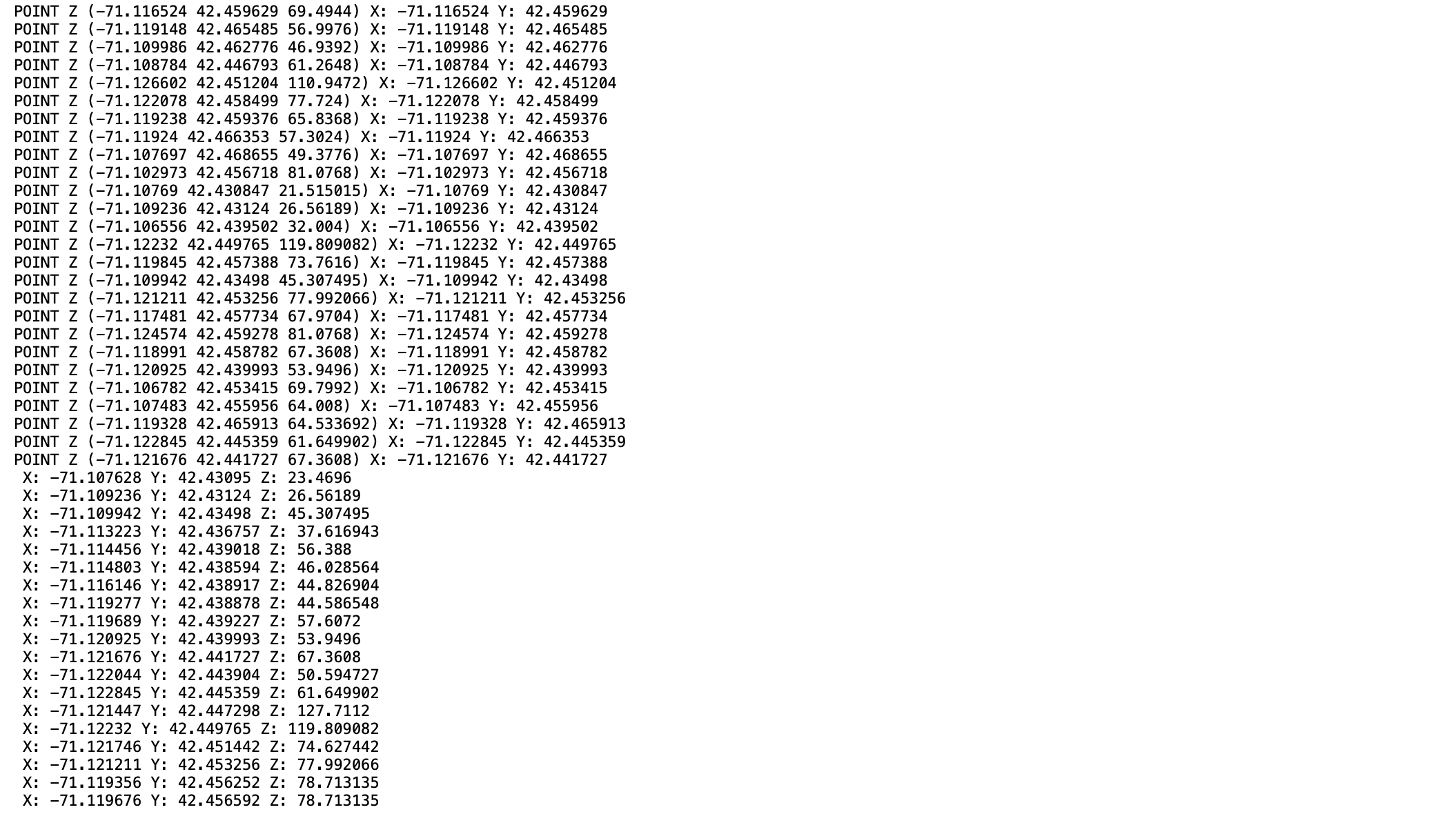 visualização de dados geoespaciais