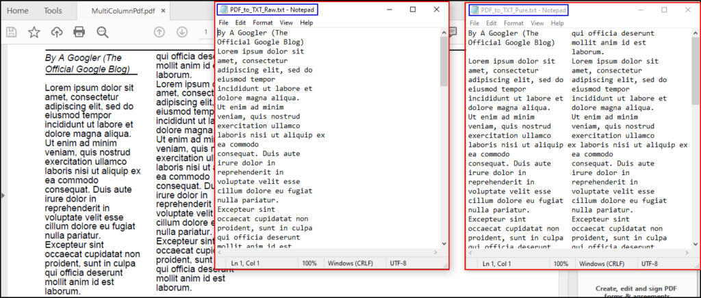Converter PDF TXT csharp