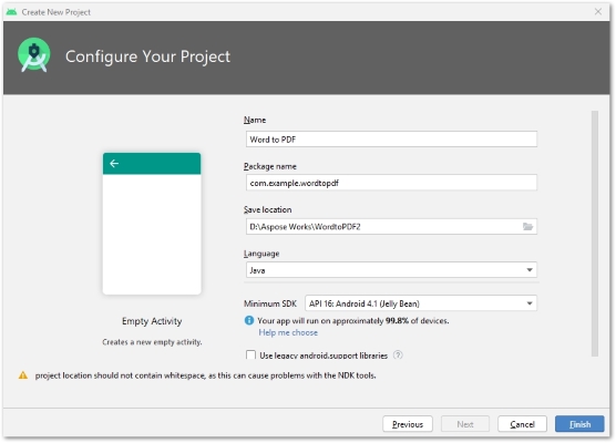Configurar projeto Android