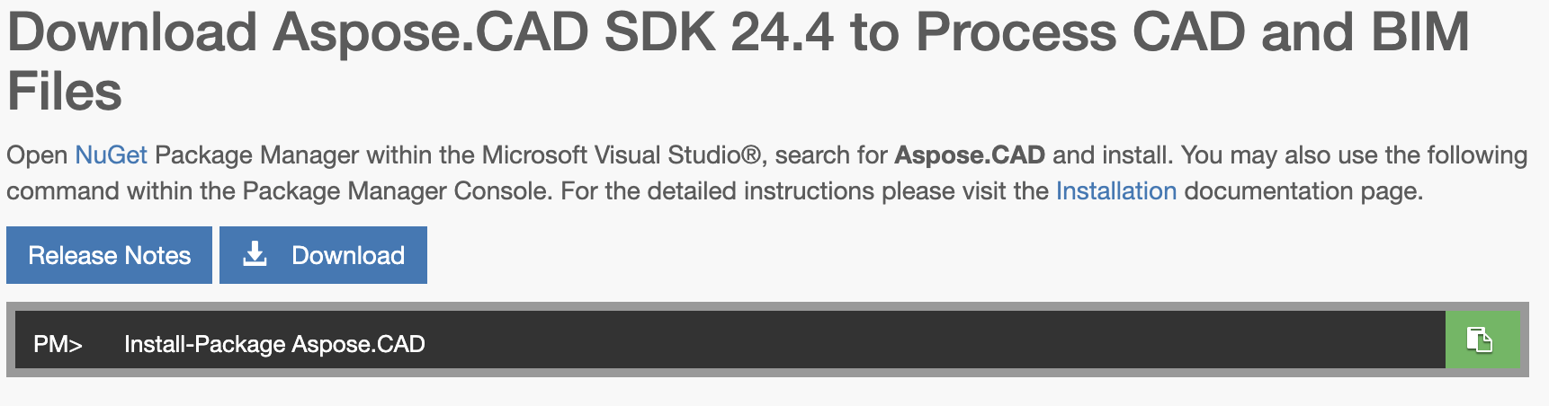 Установка AutoCAD C# API