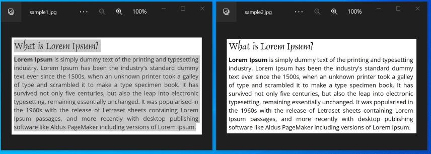Сравните текст в изображениях с помощью C#