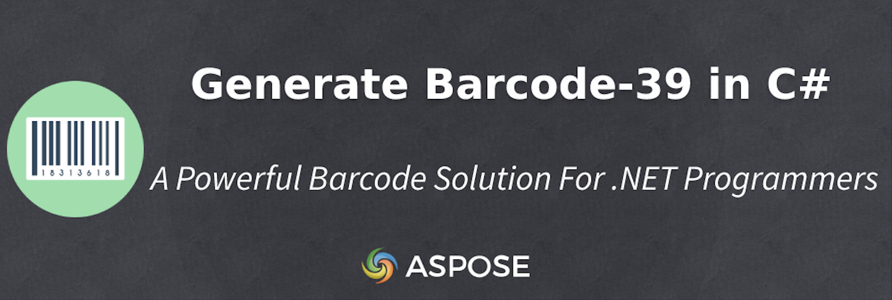 Generera Barcode-39 I C# Programmatisk