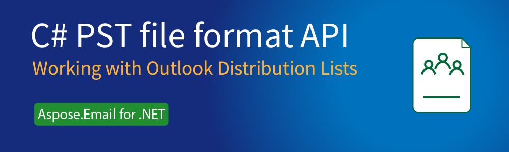 Arbeta med distributionslistor i Outlook PST
