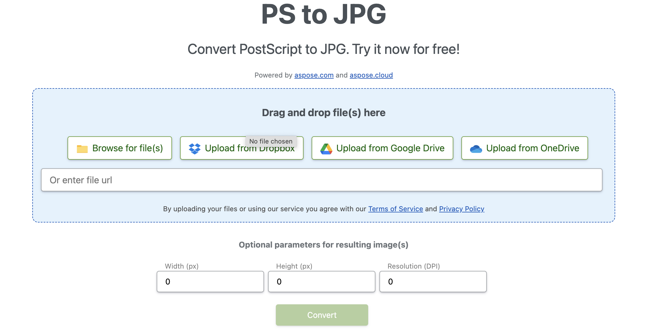 PS-fil till JPEG online