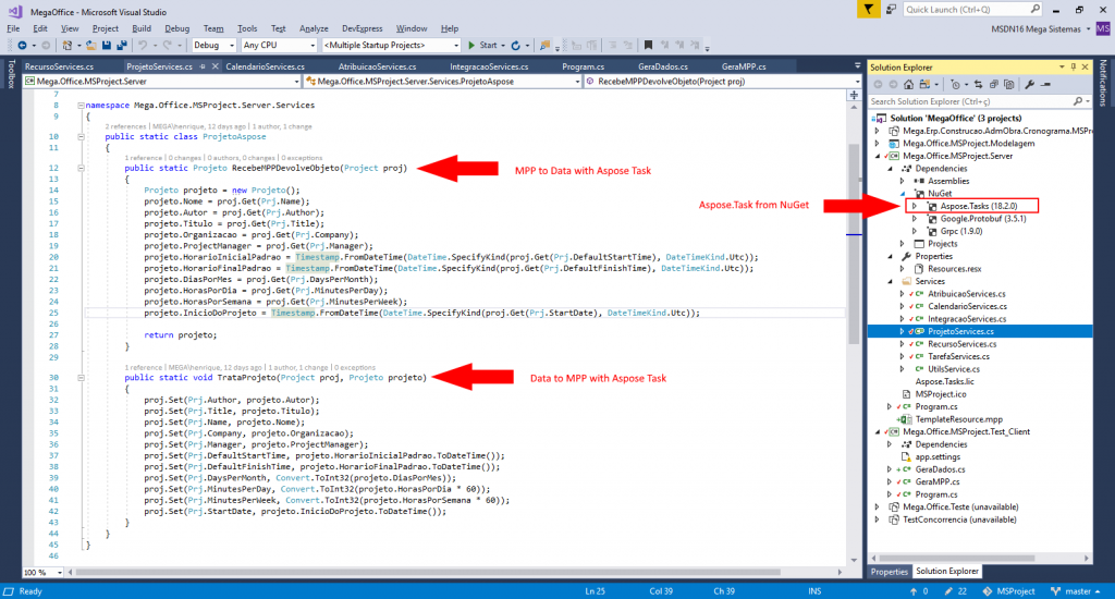 Aspose.Tasks.Project class in code