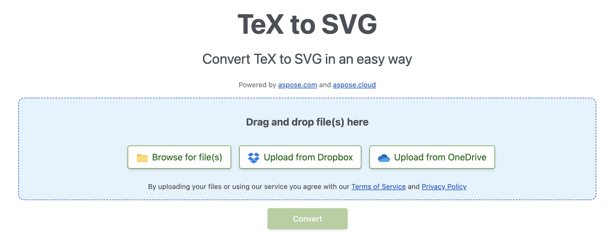 LaTex to SVG online