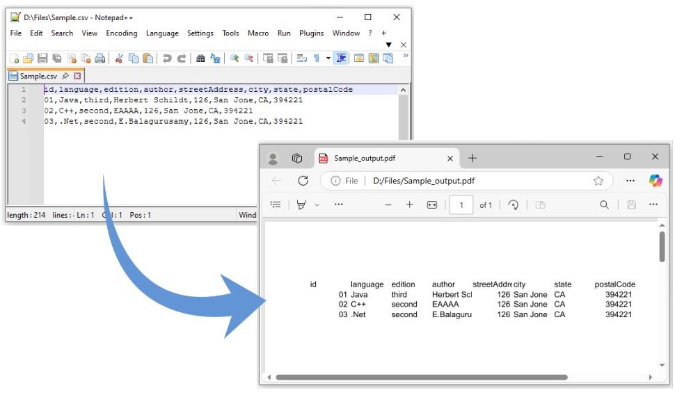 แปลงไฟล์ CSV เป็น PDF โดยใช้ Python