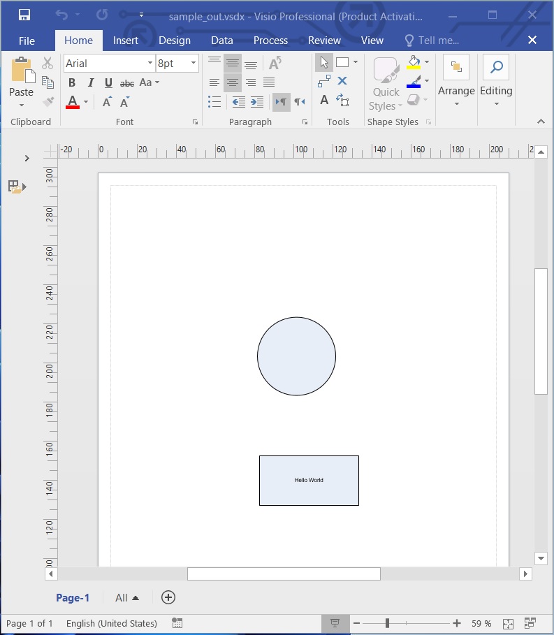 สร้างรูปร่างใน Visio Diagram โดยใช้ Python