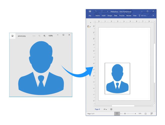 แปลงรูปภาพ PNG เป็น Visio ใน Python