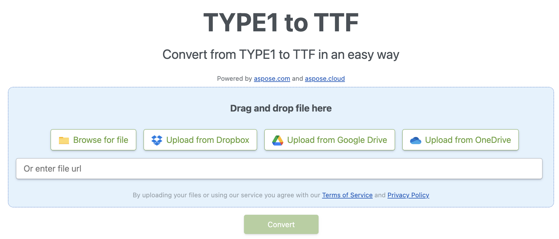 แปลง Type1 เป็น TTF ออนไลน์ฟรี