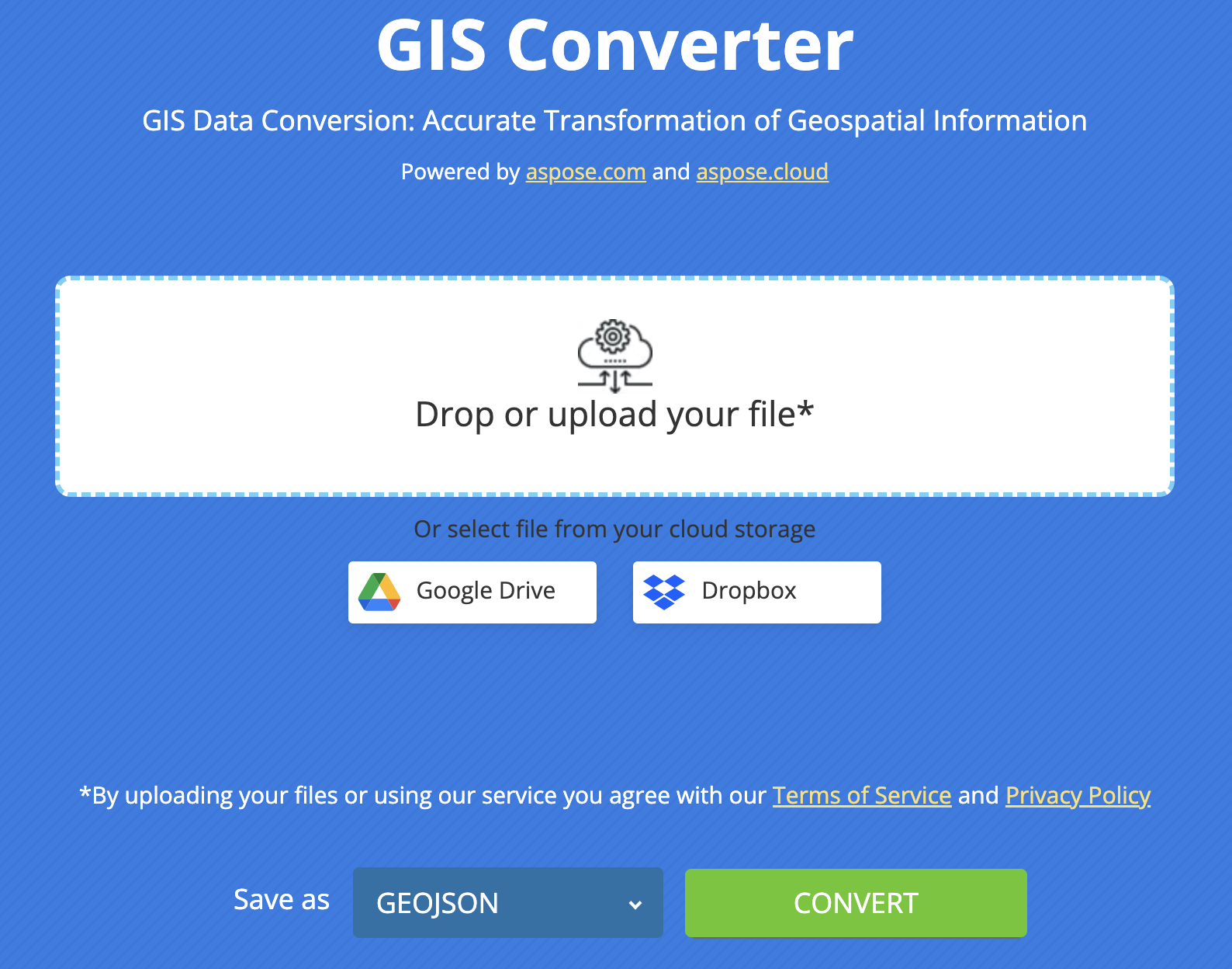แปลง shapefile เป็น json ออนไลน์