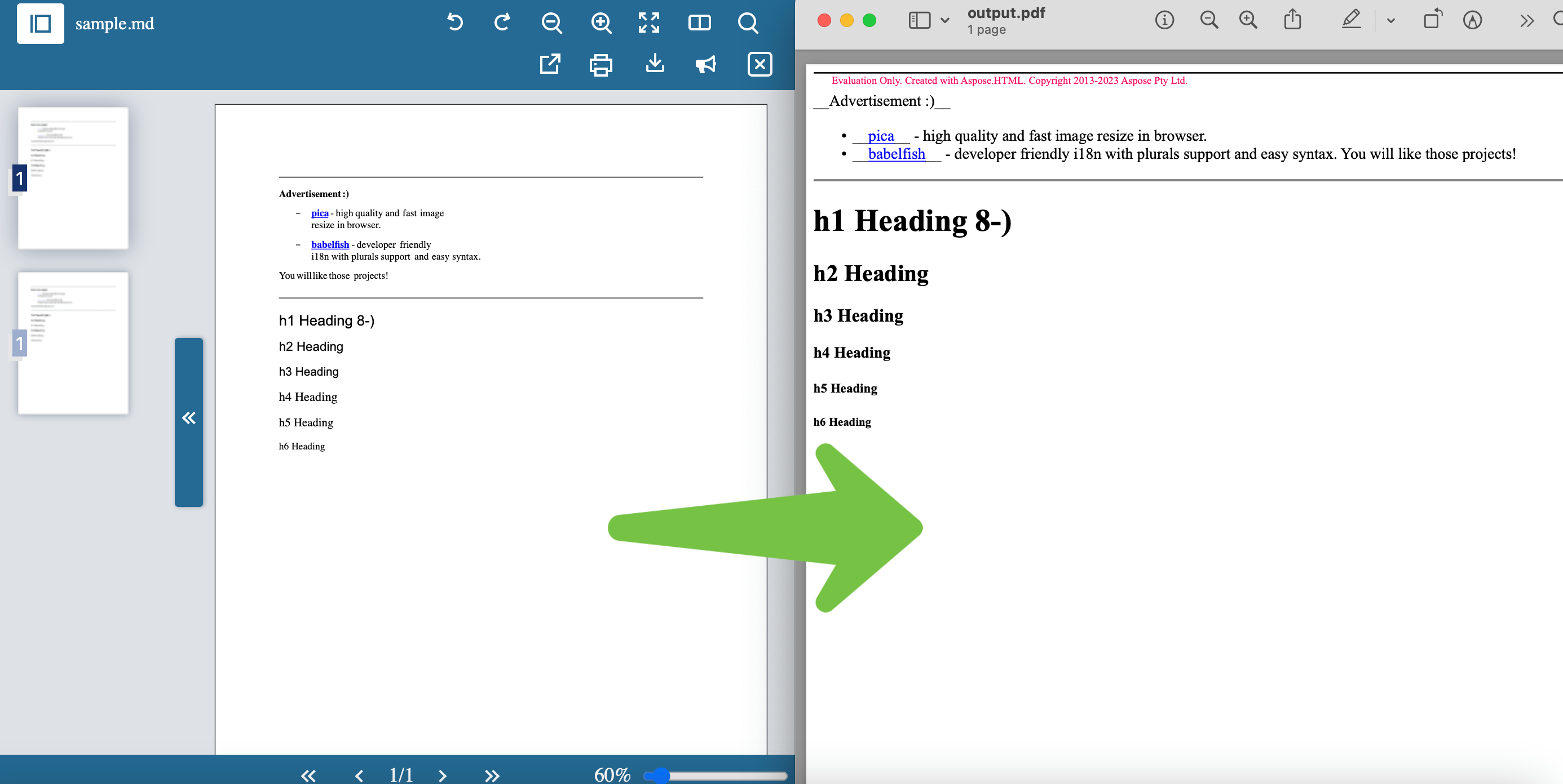 สร้าง PDF จาก Markdown