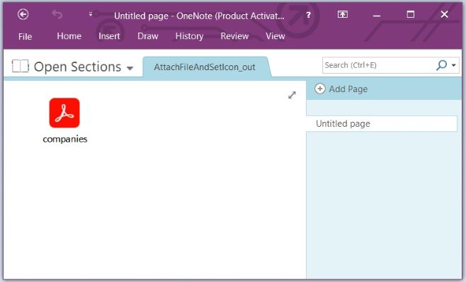 แทรก PDF ลงในเอกสาร OneNote ใหม่โดยใช้ C#