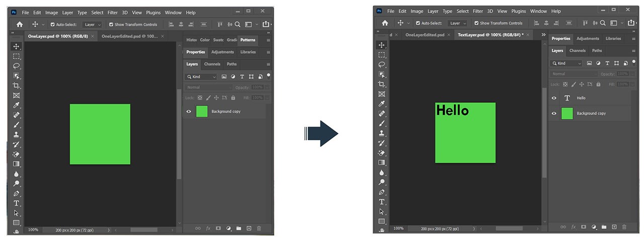 เพิ่มข้อความใหม่เลเยอร์เป็น PSD โดยใช้ CSharp