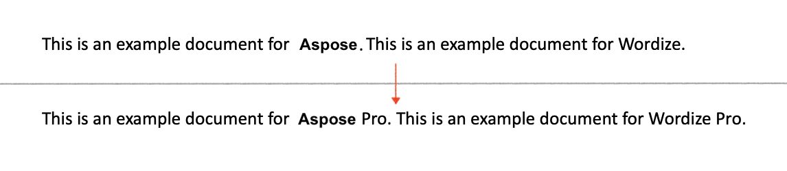 รหัสค้นหาและแทนที่คำ Aspose ต่ำ