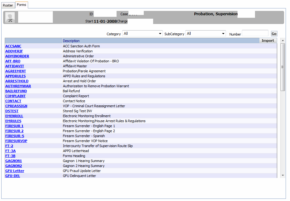 Preview of Form to input word document