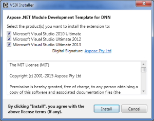 Aspose .NET DNN Module and Theme Development Template for Visual Studio and Support for Aspose.3D