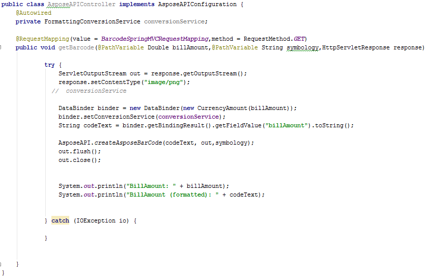 Spring application for Aspose APIs
