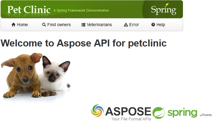 Integrate Aspose Java API in Spring Framework