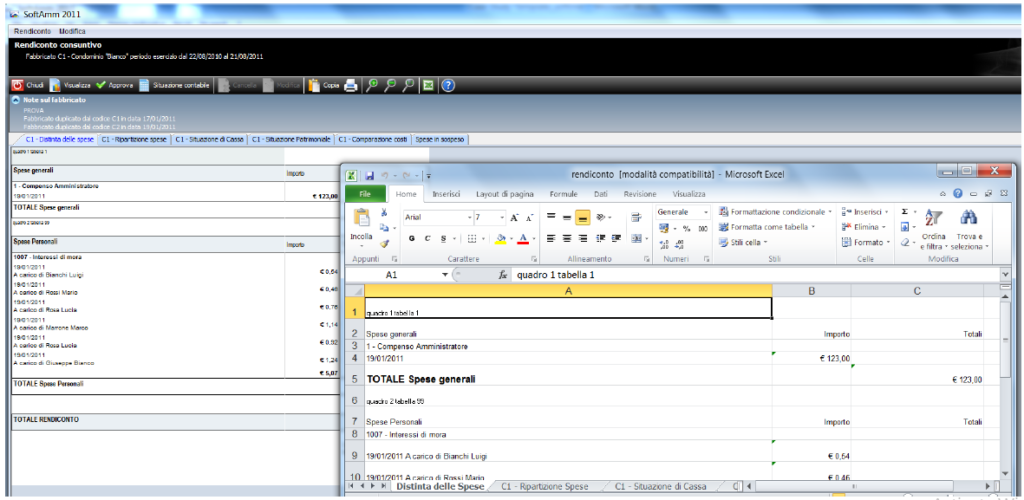 Preview for export to spreadsheets