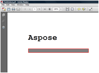 Add Field in the PDF file
