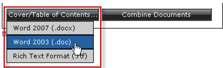 Option to select output format