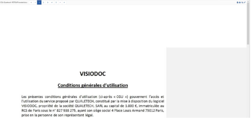 Text extracted from documents