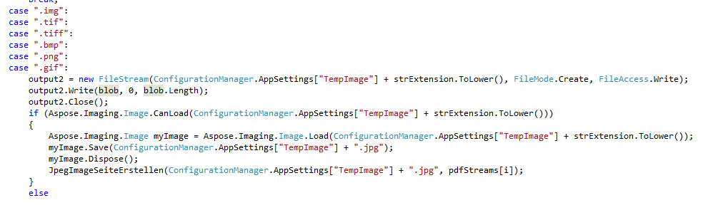 Code Snippet preview to convert Uncompressed image files to JPEG
