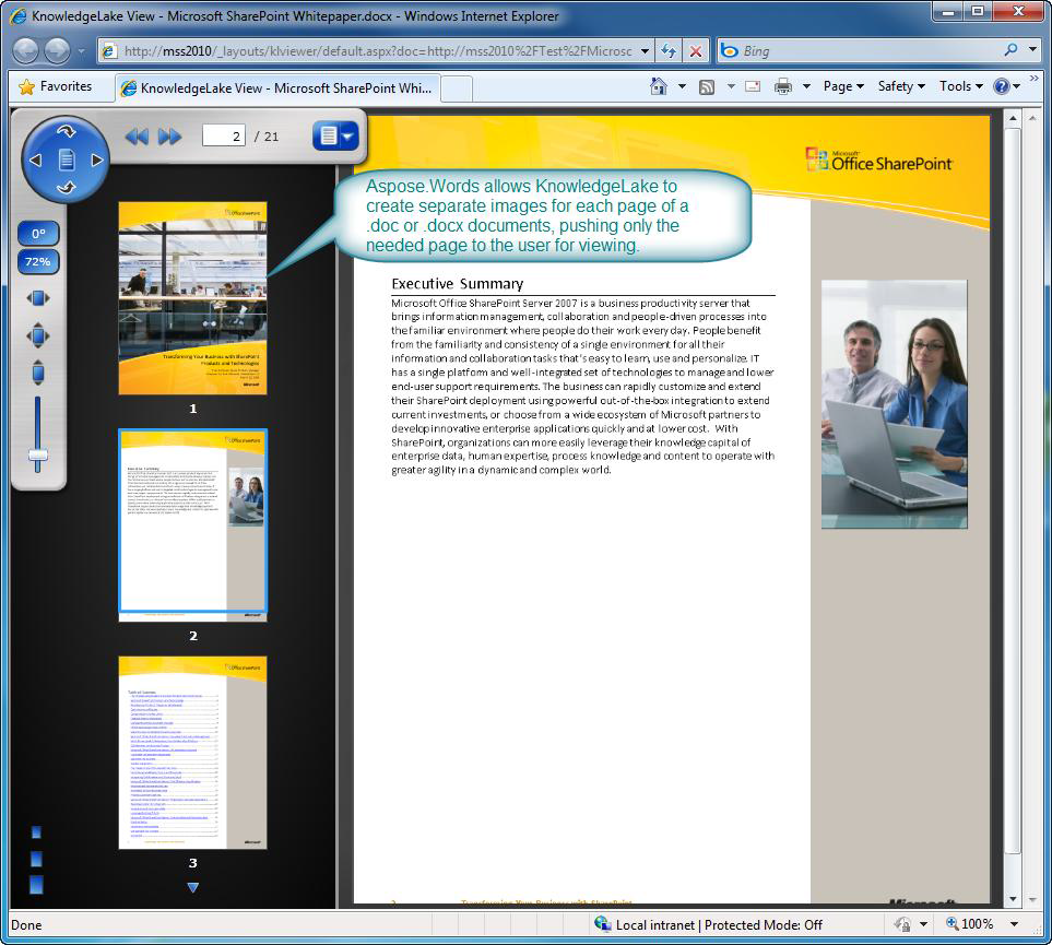Viewing document in KnowledgeLake