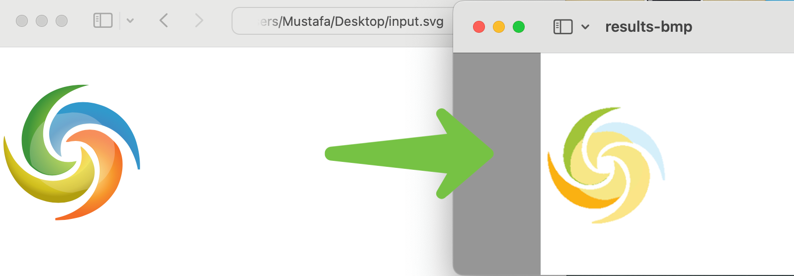 SVG'yi BMP'ye Dönüştür