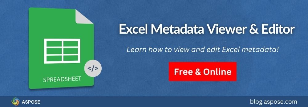 Excel Meta Verilerini Görüntüle ve Düzenle