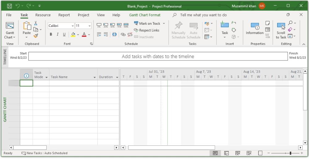 Python'da MS Proje Dosyası Oluşturma