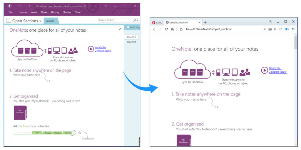 Перетворення існуючого документа OneNote на HTML за допомогою C#