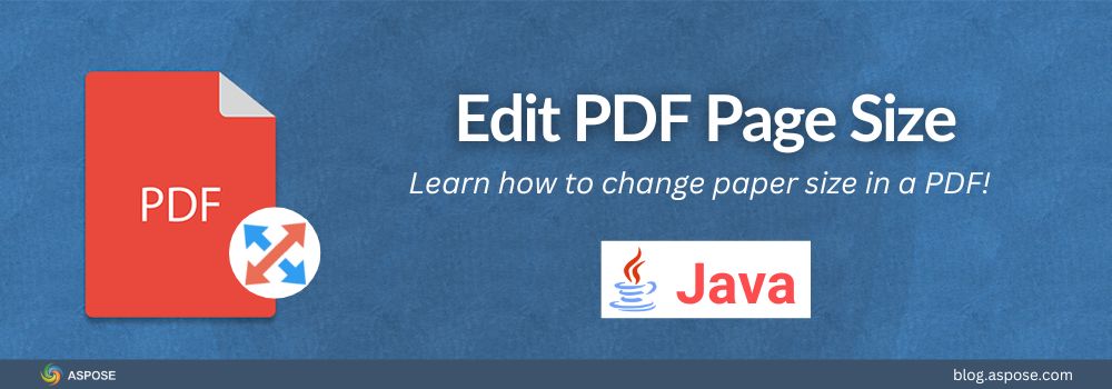 Змінити розмір сторінки PDF в Java | Змінити розмір паперу в PDF